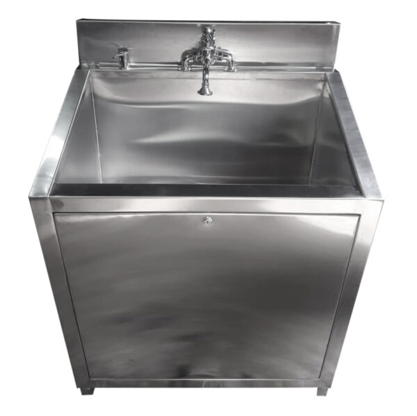 Single Tap 3′ ft Fix OT Scrub – Stainless Steel | Sink Basin