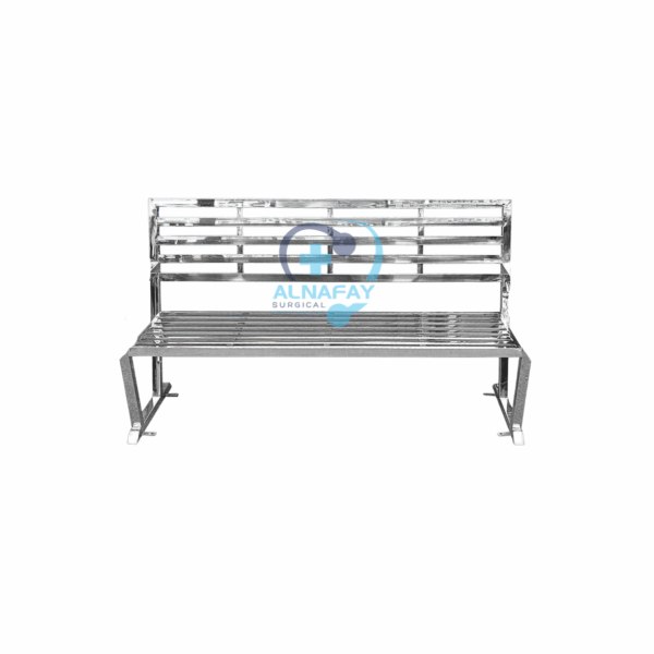 Durable 5ft Hospital Sitting Bench for Visitor with Back Support.